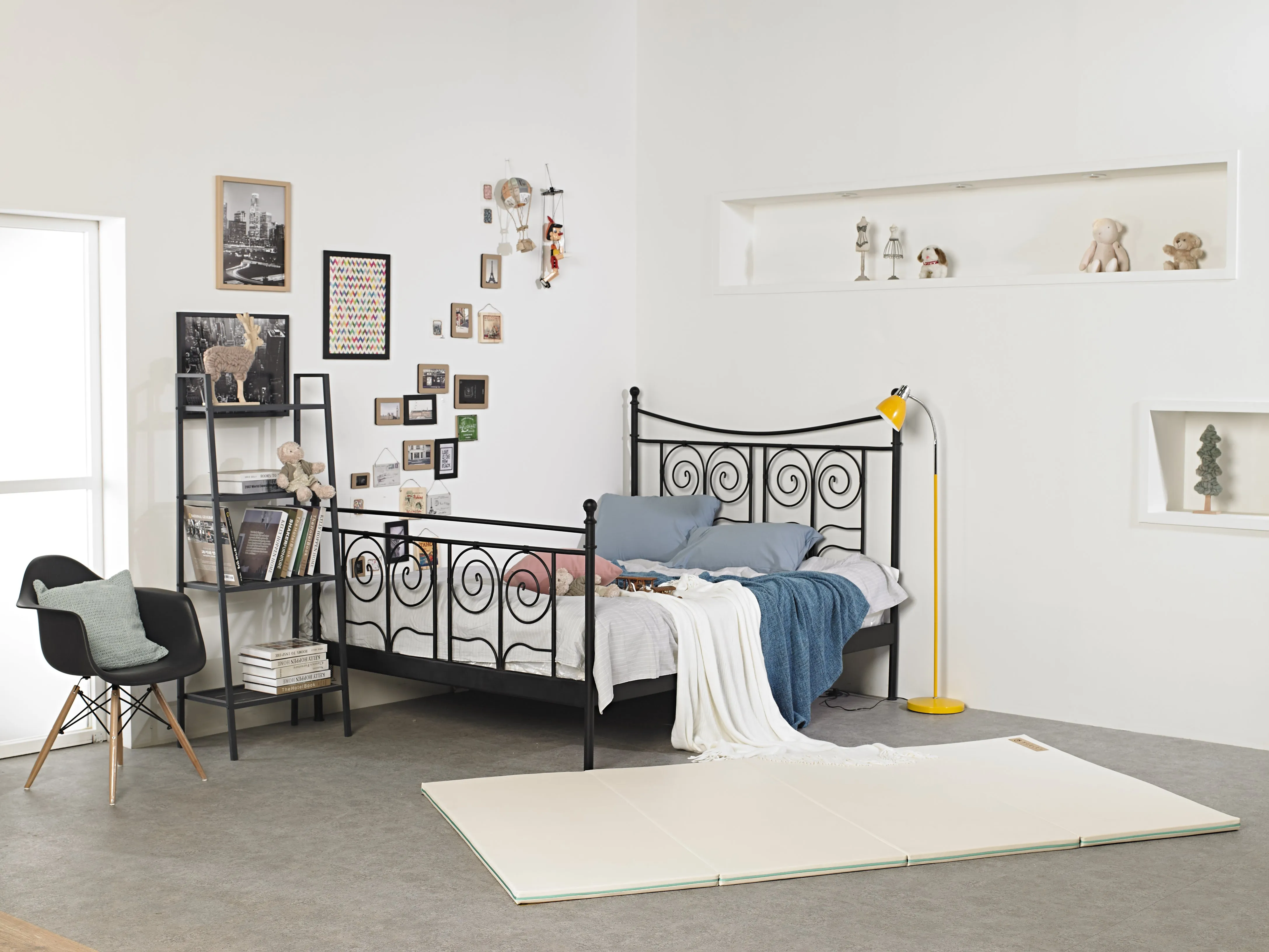 Huella Memory Foam Playmat Marshmellow & Pistachio (Blue) - L(2400 x 1350)
