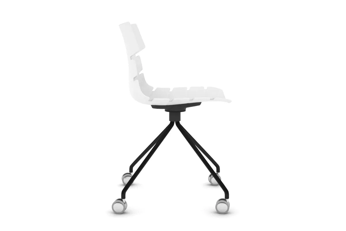 Wave Plastic Chair - Mobile Base
